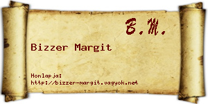 Bizzer Margit névjegykártya