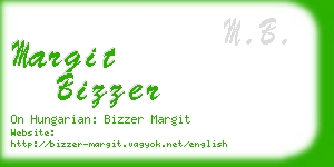 margit bizzer business card